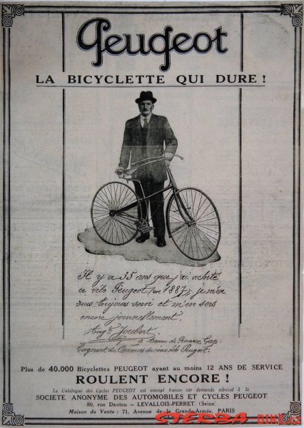 Peugeot, cross frame safety, France – around 1888