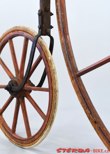 Wooden high wheel, made in France probably  – after a year 1874