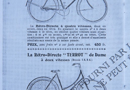 TERROT retro-directe de dame, France, 1905-13