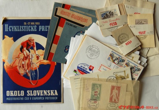 Group of postage stamps and postmarks - Tour de Slovakia