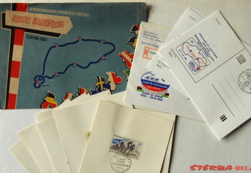 Group of postage stamps and postmarks - Tour de Slovakia