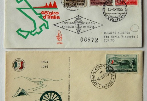 Group of postage stamps and postmarks -Italy