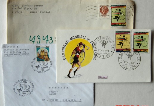 Group of postage stamps and postmarks -Italy