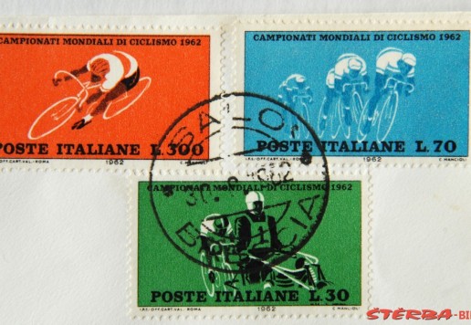 Group of postage stamps and postmarks -Italy