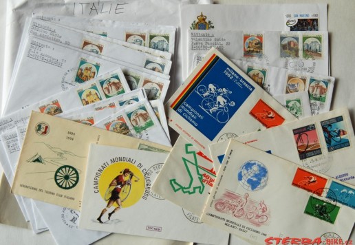 Group of postage stamps and postmarks -Italy