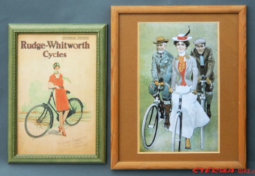 2x advertising posters (framed) - reprints