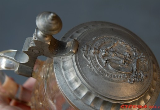 Decorative tankard 13 cm with bicycle motif