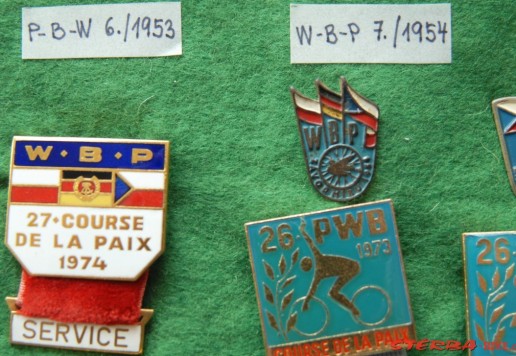 Group of badges "Course de la Paix"
