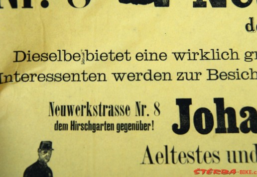 Originální plakát Velociped Ausstellung