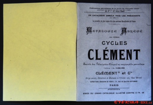 "Clement" firemní katalog - 1898
