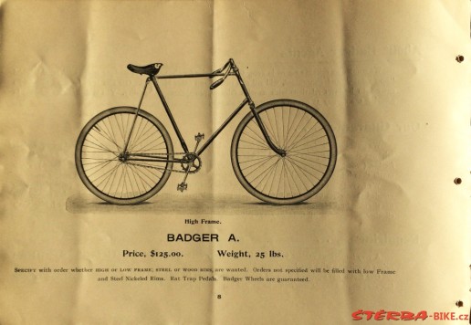 "Badger Cycle Company" firemní katalog - 1894