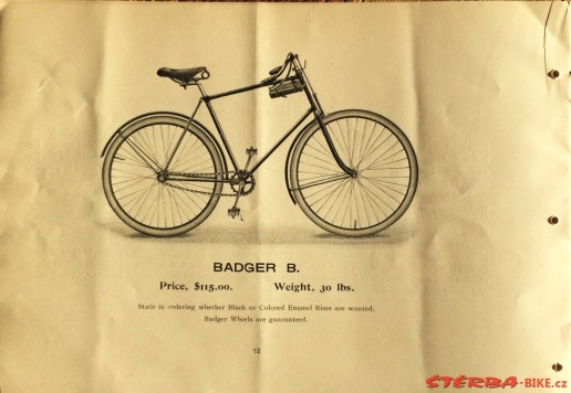 "Badger Cycle Company" firemní katalog - 1894