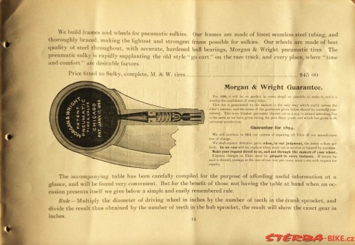 "Badger Cycle Company" firemní katalog - 1894