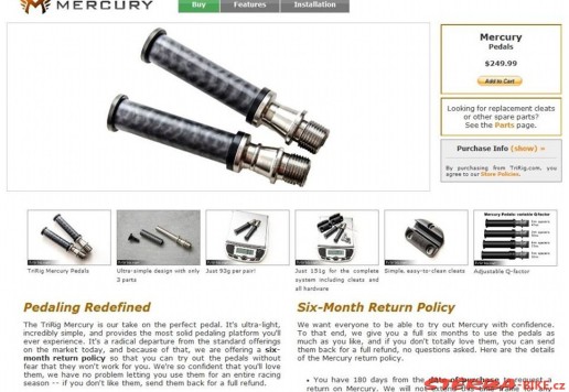 Pedals type Mercury I