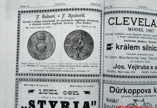 Časopis Cyklista - 1897