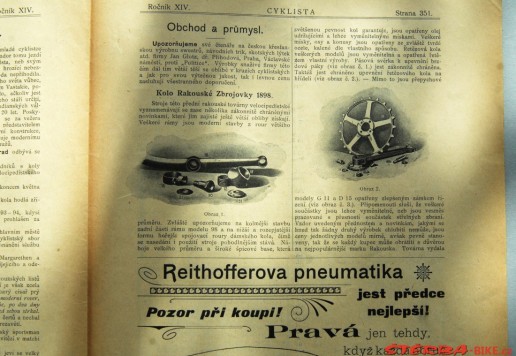 3 x Časopis Cyklista - 1898 