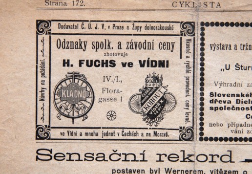 Cyklista - 1902 magazine (7x)