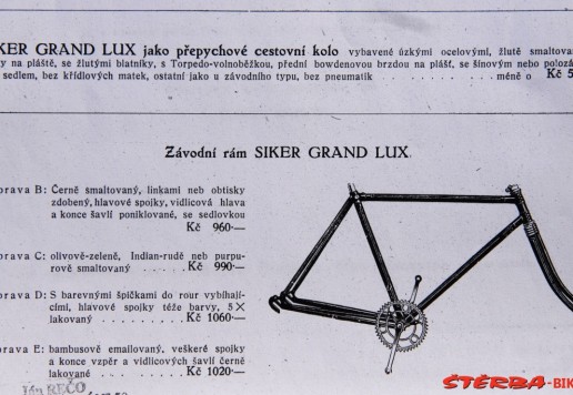 Profesionální závodní SIKER Grand Lux cca 1926