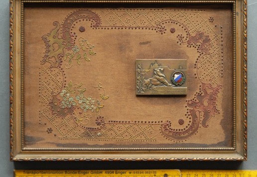 Memorial picture with plaque