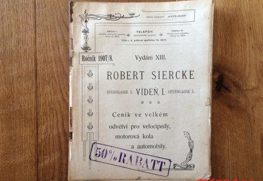Siercke Robert katalog česky 1907/8