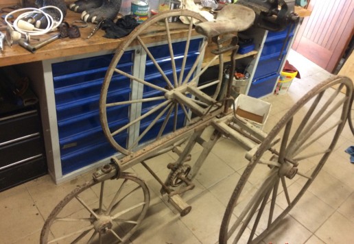 Dřevěný tricykl cca 1870 - Francie
