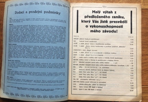 Efbe and next catalogues 1936 - 1940