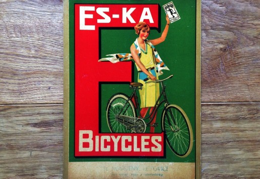 Eska bicycles reklamní karton