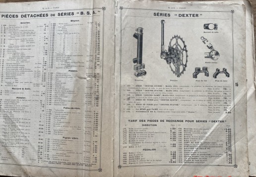 Velocipédie - Mestre & Blatgé katalog, Francie 1911