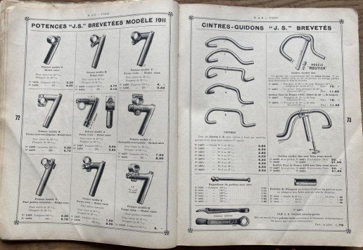 Velocipédie - Mestre & Blatgé katalog, Francie 1911