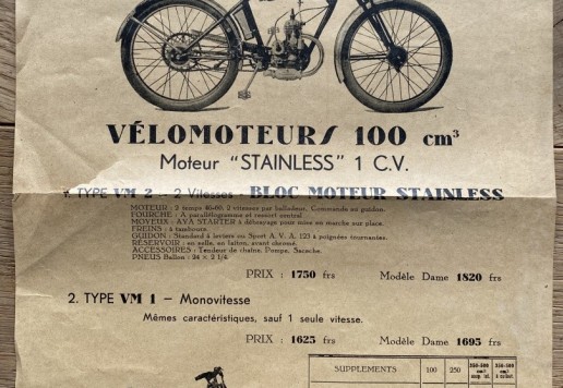 Terrot 1909, cycles and morcycles catalogs