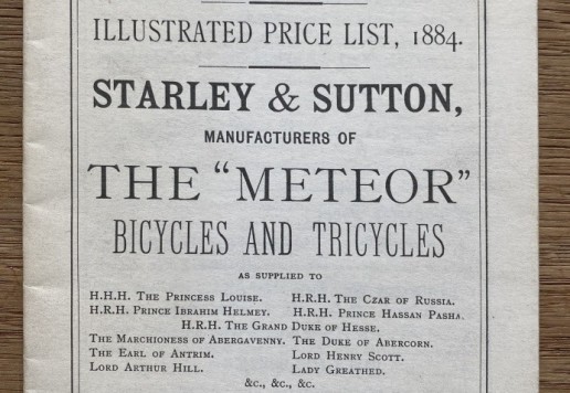 Starley & Sutton 1884, Hydes & Wigfull 1882