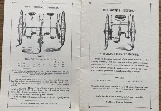 Starley & Sutton 1884, Hydes & Wigfull 1882