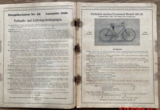 4 x katalogs VELO - 1930 - 35