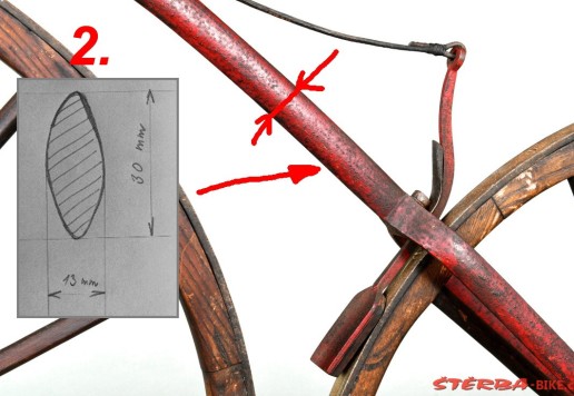Velociped - original stav i barva, cca 1869/70