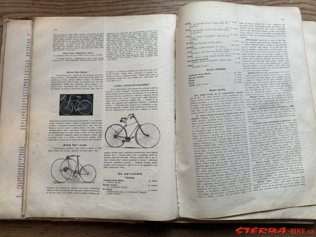 Josef Kohout VELOCIPEDISTA 1888