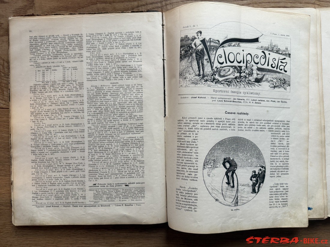 Josef Kohout VELOCIPEDISTA 1888