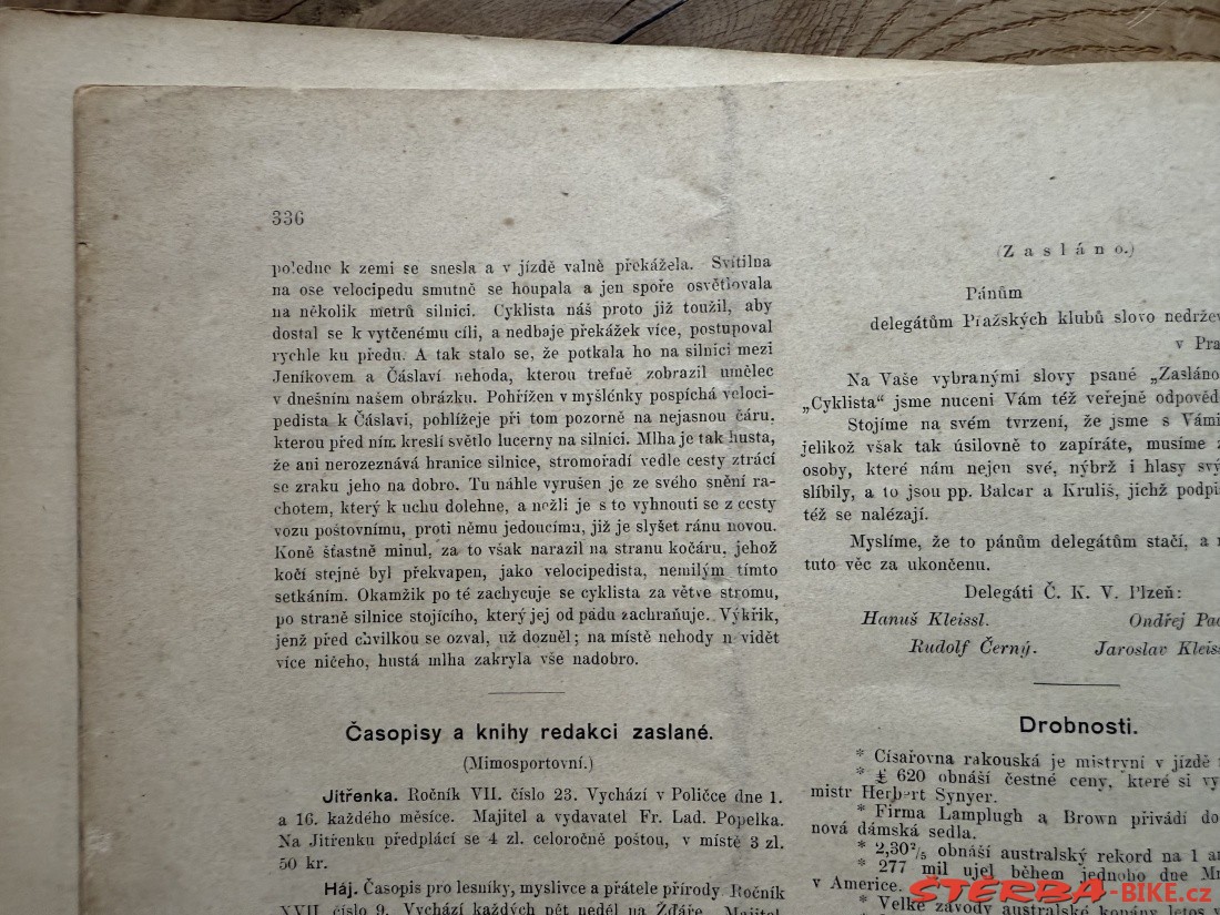 Josef Kohout VELOCIPEDISTA 1888