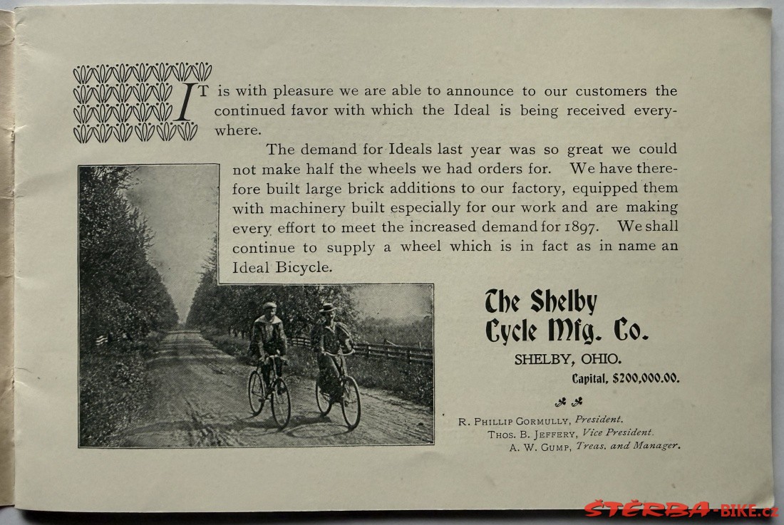 Shelby Cycle Mfg., model IDEAL,c.1900 – USA