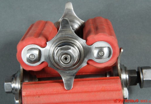 Replica of pedals for a high-wheel bicycle  
