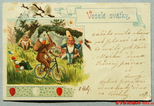 4 ks pohlednice téma "Velikonoce"