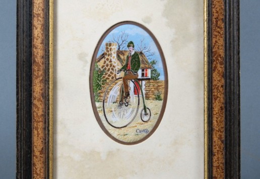 Picture with embroiderlly motif  