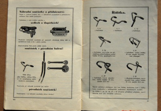Catalogue "ES-KA Speciální kola" - 1936