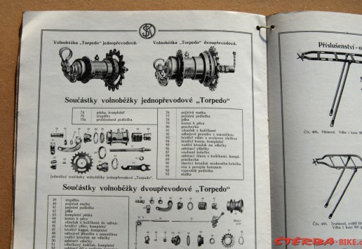 Katalog "Velo součástky ES-KA" - cca 1938