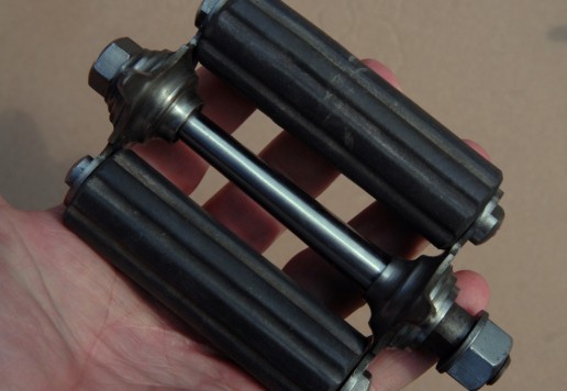 Replica of pedals for a high-wheel bicycle