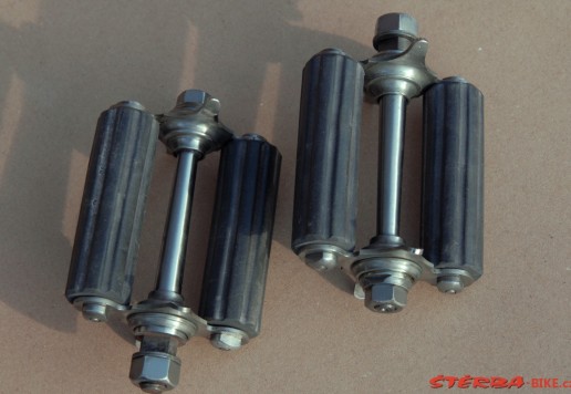 Replica of pedals for a high-wheel bicycle