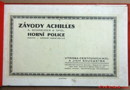 2 ks Achiles, katalogy cca 1935