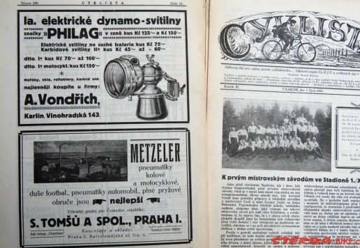 Časopis Cyklista - 1922
