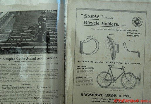 Set of advertising leaflets, invoices and written, material, mostly English, MIX parts, bicycles