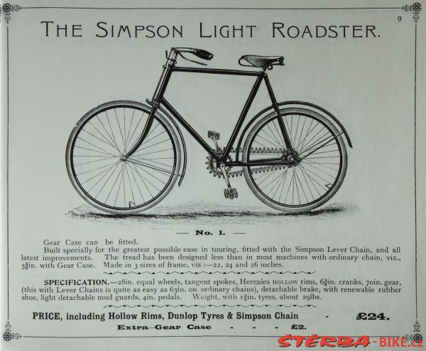 SIMPSON CYCLES (Simpson "Lever" Chain) - 1896