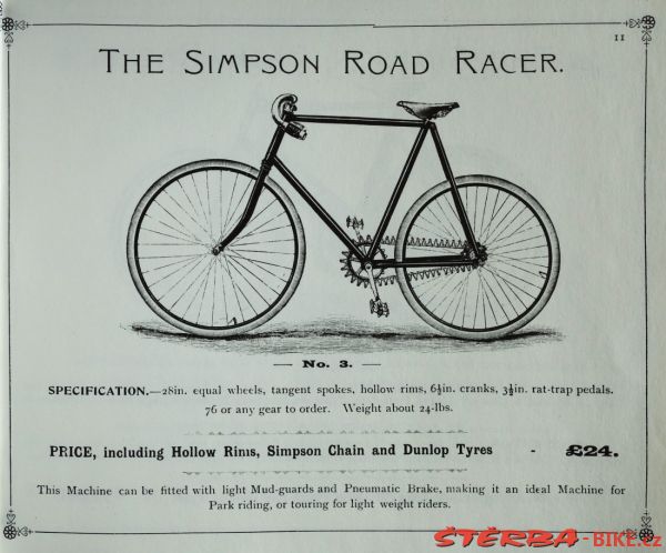 SIMPSON CYCLES (Simpson "Lever" Chain) - 1896